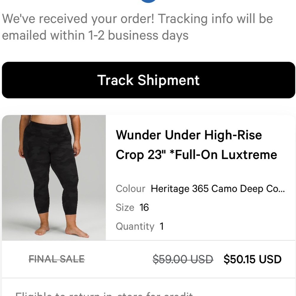 Wunder Under High Rise Crop 23”